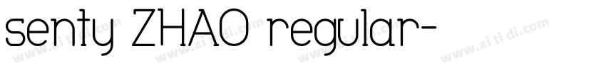 senty ZHAO regular字体转换